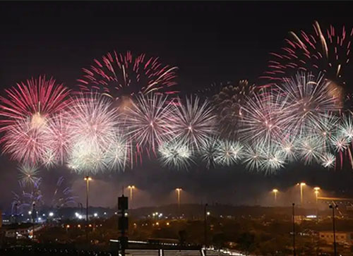 鄂州焰火晚会